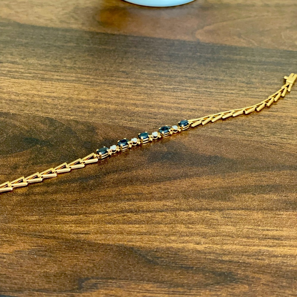 7” Sapphire and Diamond Bracelet
